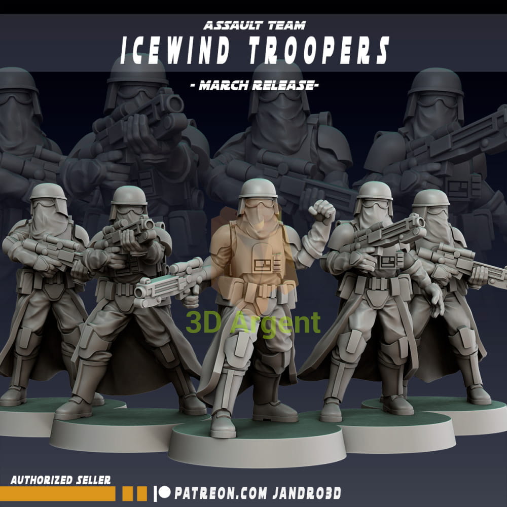 SnowTroopers Squad & Support Star Wars Legion compatible 3D Printed Resin Miniatures Toys & Games:Wargames &