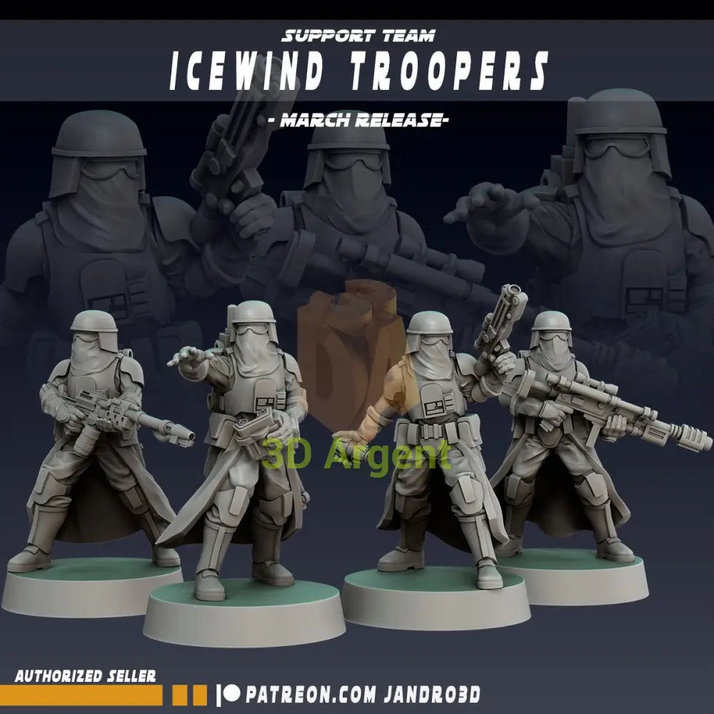 SnowTroopers Squad & Support Star Wars Legion compatible 3D Printed Resin Miniatures Toys & Games:Wargames &