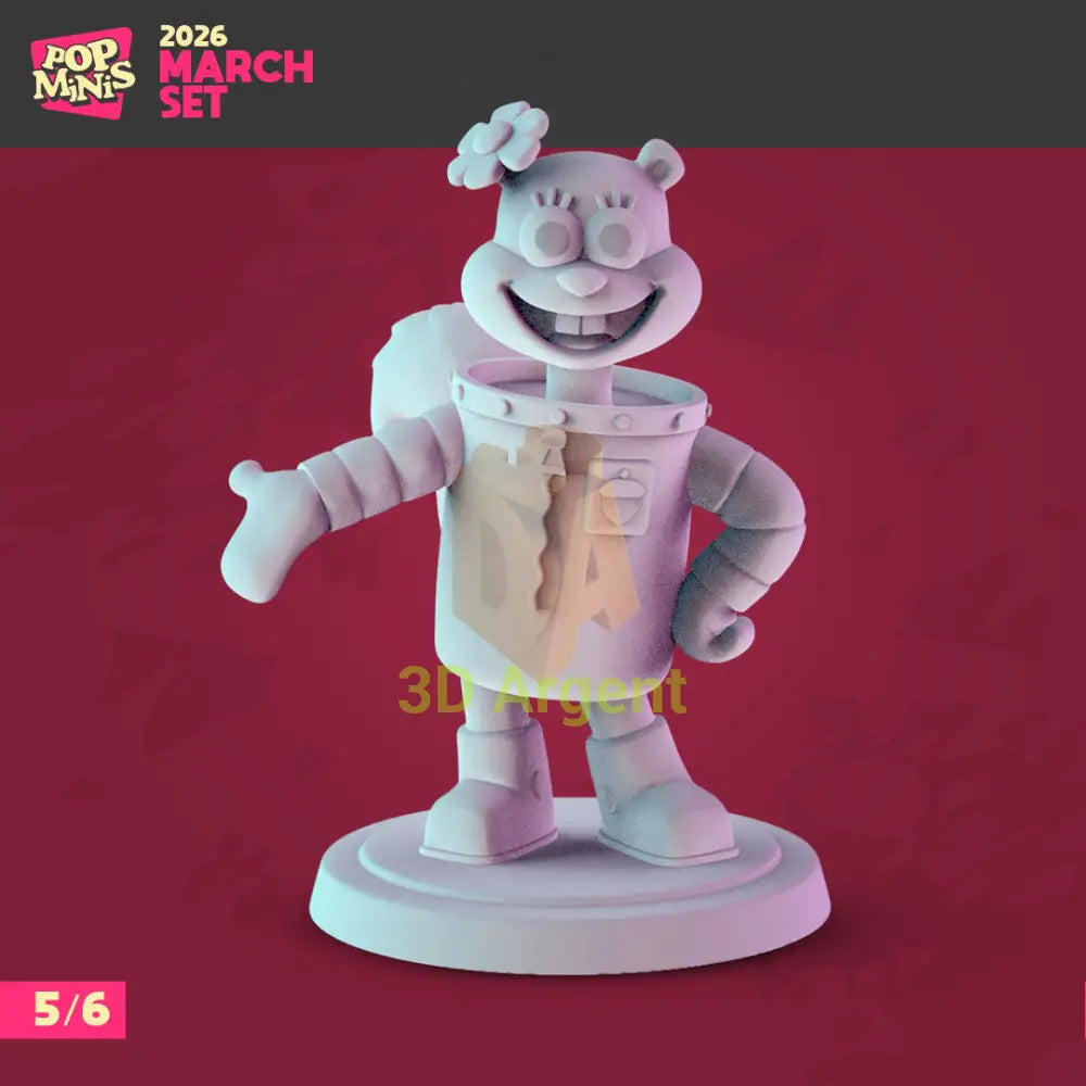 SpongeBob SquarePants Figures compatible D&D DragonLance Miniatures Pop Minis - 2 Sandy Cheeks - Toys & Games:Wargames
