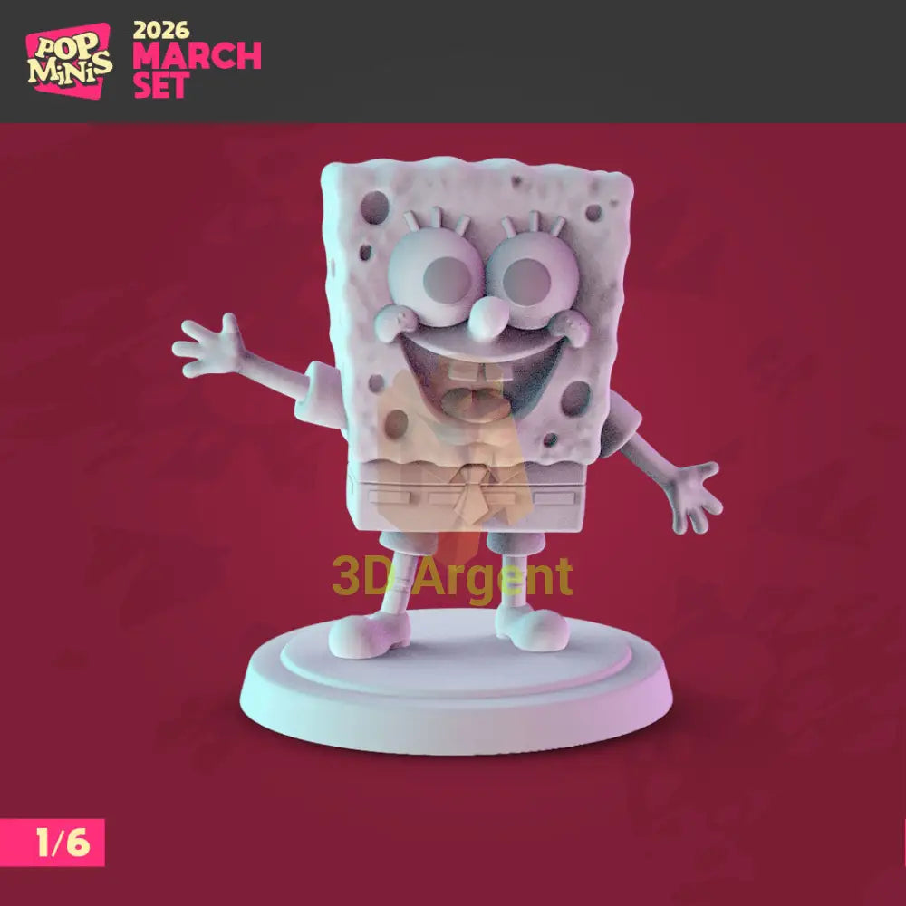 SpongeBob SquarePants Figures compatible D&D DragonLance Miniatures Pop Minis - 3 SpongeBob SquarePants - Toys &