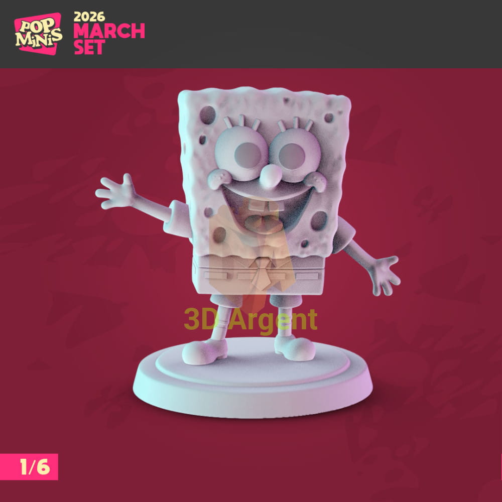 SpongeBob SquarePants Figures compatible D&D DragonLance Miniatures Pop Minis - 3 SpongeBob SquarePants - Toys &