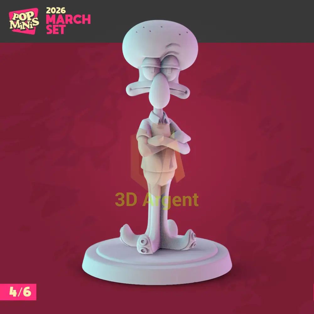 SpongeBob SquarePants Figures compatible D&D DragonLance Miniatures Pop Minis - 4 Squidward Tentacles - Toys &