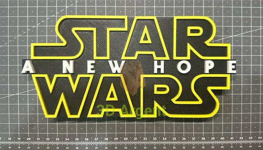 Star Wars A New Hope sign - 3D Printed Sign Stand Collectables:Science Fiction Collectables:Other Science Fiction Items