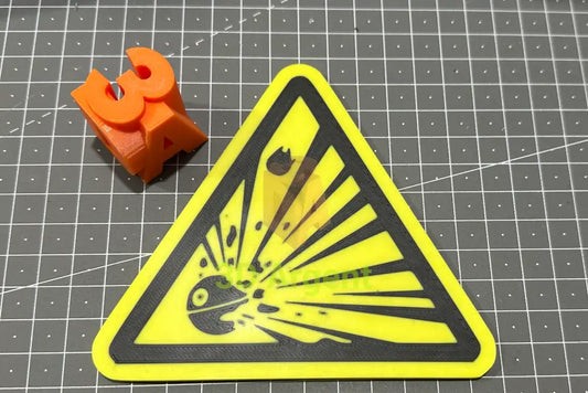Star Wars Death Star Warning - 3D Printed Sign Video Games & Consoles:Video Game Merchandise