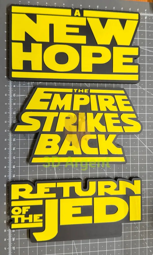Star Wars Empire Return of the Jedi Movie Logo 3 Designs - 3D Printed Sign Stand All 3 Designs Collectables:Science