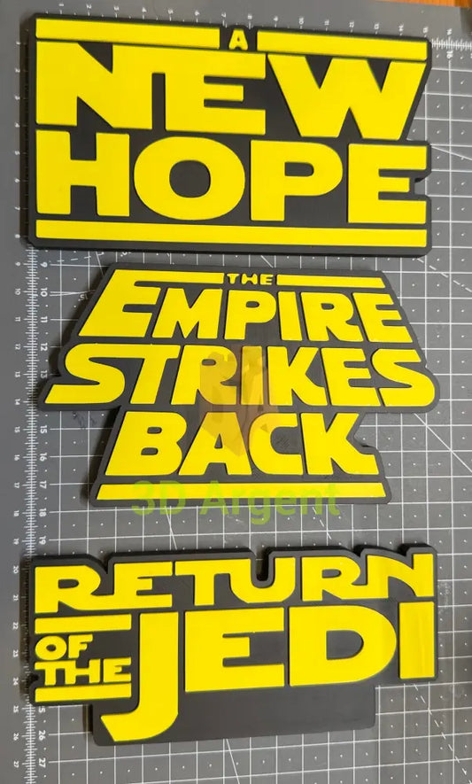 Star Wars Empire Return of the Jedi Movie Logo 3 Designs - 3D Printed Sign Stand All 3 Designs Collectables:Science