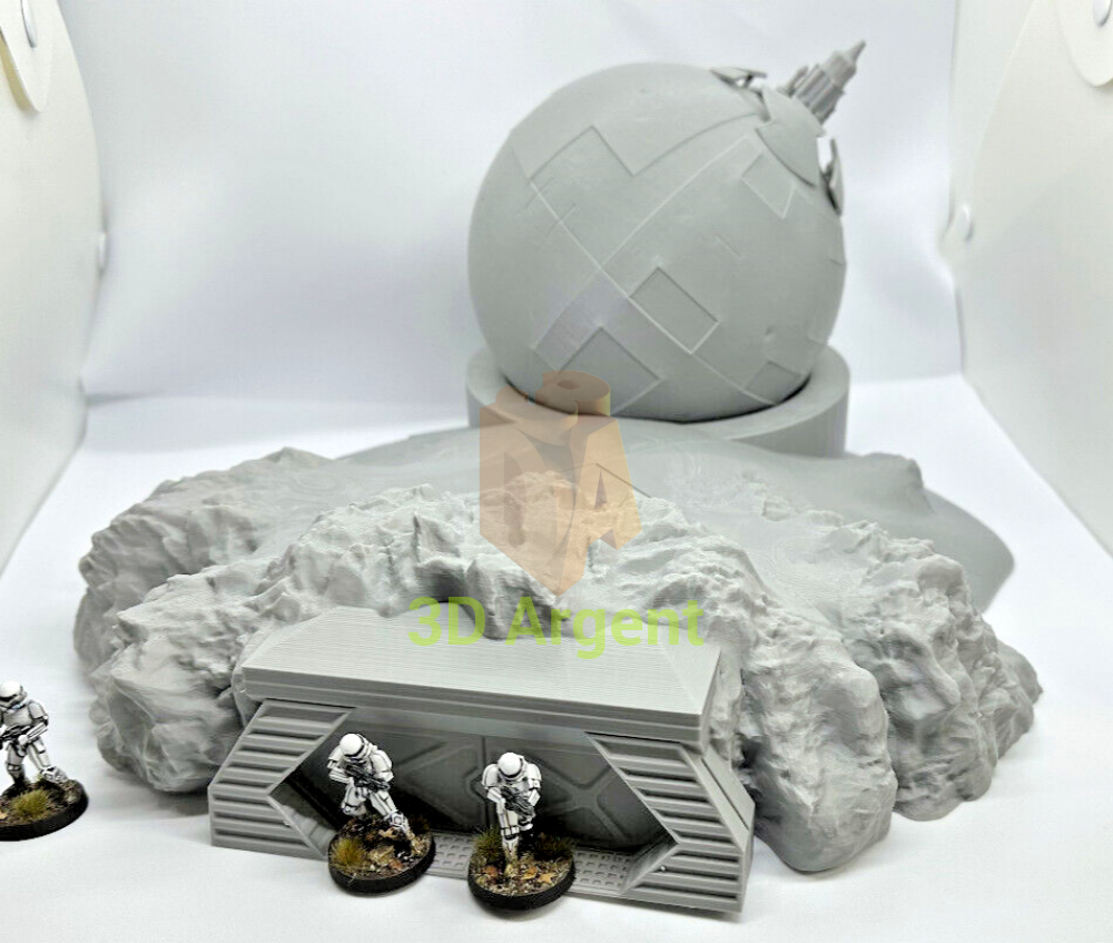 Star Wars Ion Cannon installation Terrain compatible Star Wars Legion 3D Printed Toys & Games:Wargames &