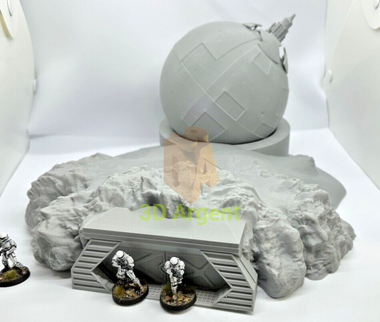 Star Wars Ion Cannon installation Terrain compatible Star Wars Legion 3D Printed Toys & Games:Wargames &