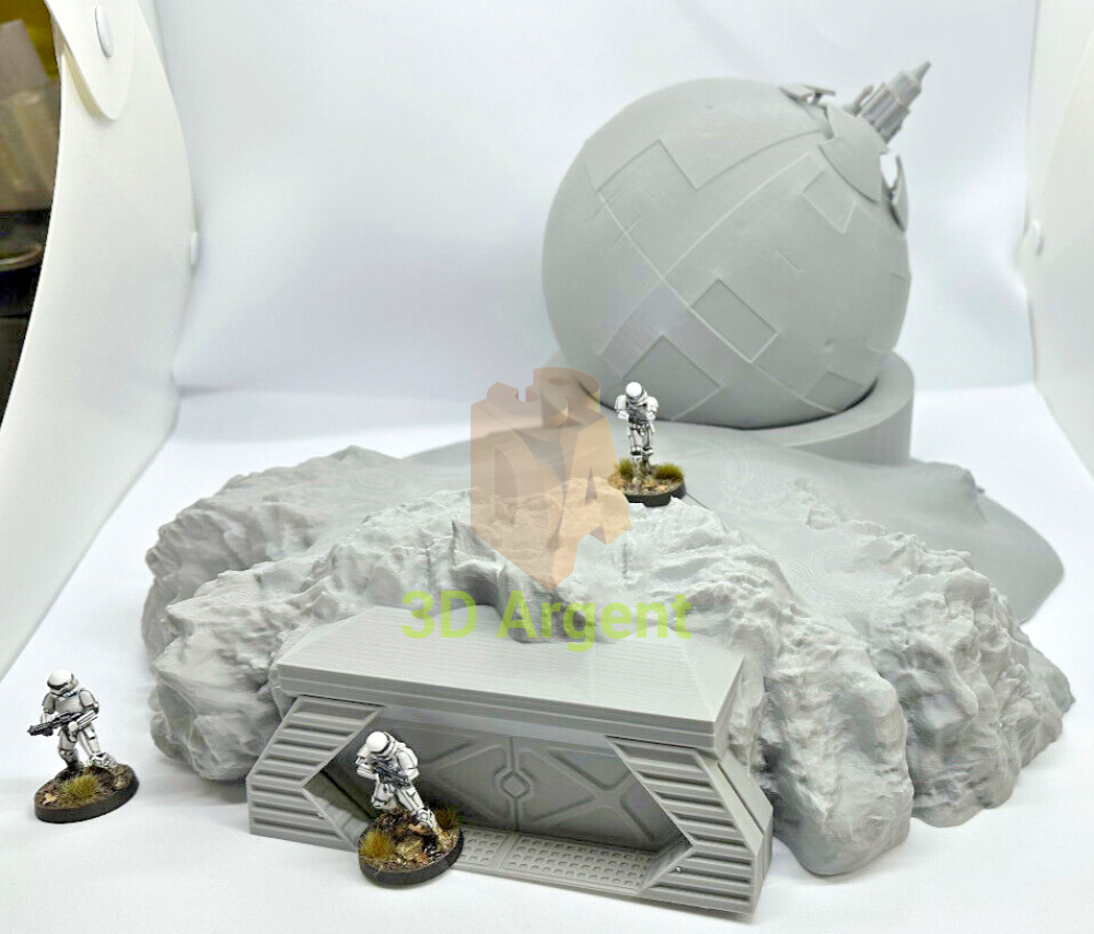 Star Wars Ion Cannon installation Terrain compatible Star Wars Legion 3D Printed Toys & Games:Wargames &