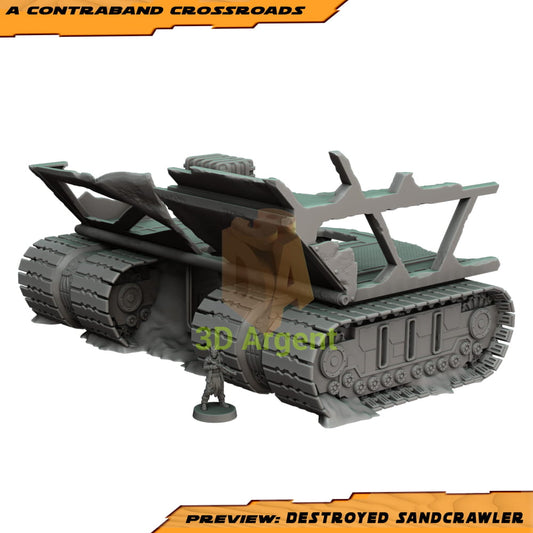 SandCrawler Destroyed Scenery Terrain compatible Star Wars Legion 3D Printed Toys & Games:Wargames &