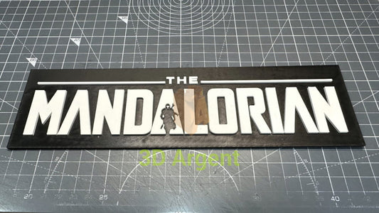 Star Wars The Mandalorian - 3D Printed Sign Stand Collectables:Science Fiction Collectables:Other Science Fiction Items