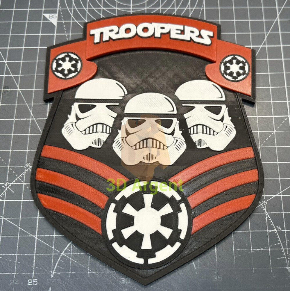 Star Wars Troopers Plaque - 3D Printed Sign Stand 501st Collectables:Science Fiction Collectables:Other Science Fiction