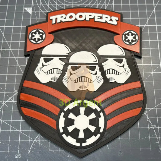 Star Wars Troopers Plaque - 3D Printed Sign Stand 501st Collectables:Science Fiction Collectables:Other Science Fiction