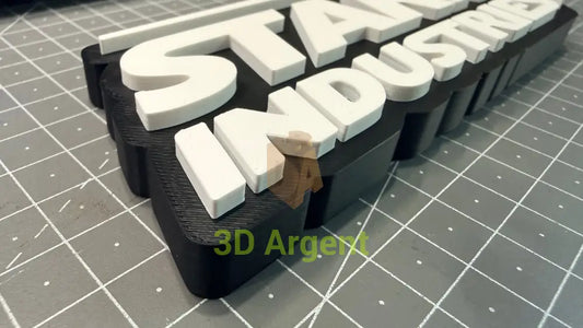 Stark Industries Logo Sign – 3D Printed Multi-Colour Display Stand - Science-fiction collectables
