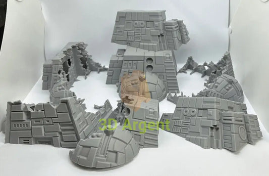 StarShip Wreckage Terrain Space Grimdark D&D scifi 28mm wargame All Pieces Toys & Games:Wargames &