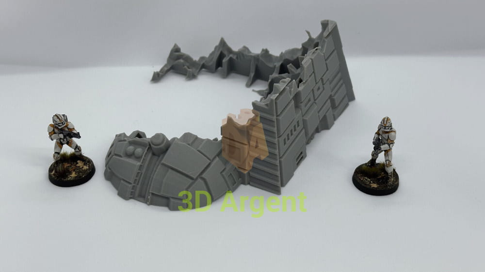 StarShip Wreckage Terrain Space Grimdark D&D scifi 28mm wargame D Toys & Games:Wargames &