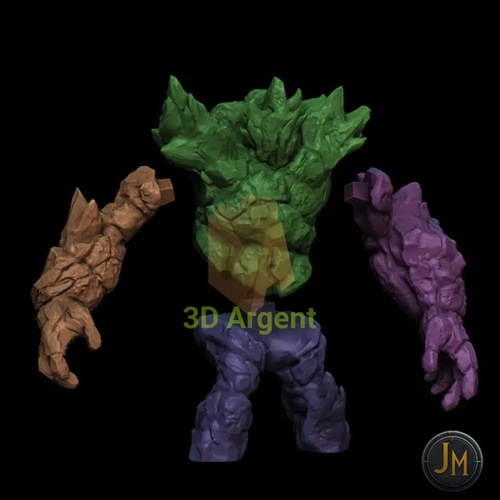 Stone Elemental - Dungeons and Dragons (D&D) DragonLance Frostgrave Fantasy 3D Printed Resin Miniatures Toys &
