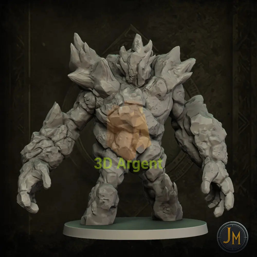 Stone Elemental - Dungeons and Dragons (D&D) DragonLance Frostgrave Fantasy 3D Printed Resin Miniatures Toys &