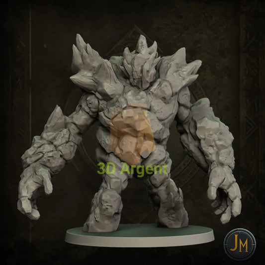 Stone Elemental - Dungeons and Dragons (D&D) DragonLance Frostgrave Fantasy 3D Printed Resin Miniatures Toys &