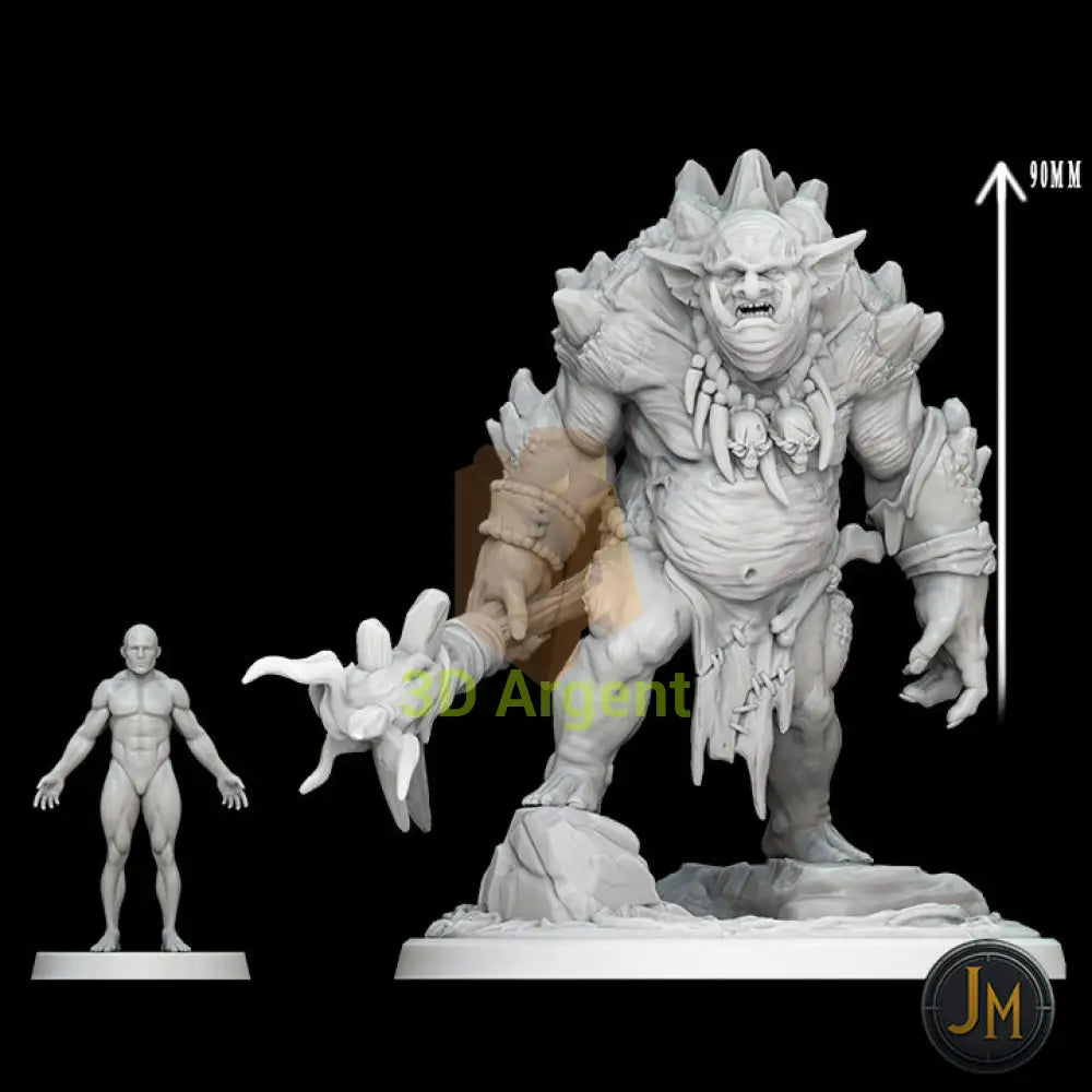 Stone Troll - Dungeons and Dragons (D&D) DragonLance Frostgrave Fantasy 3D Printed Resin Miniatures Toys &