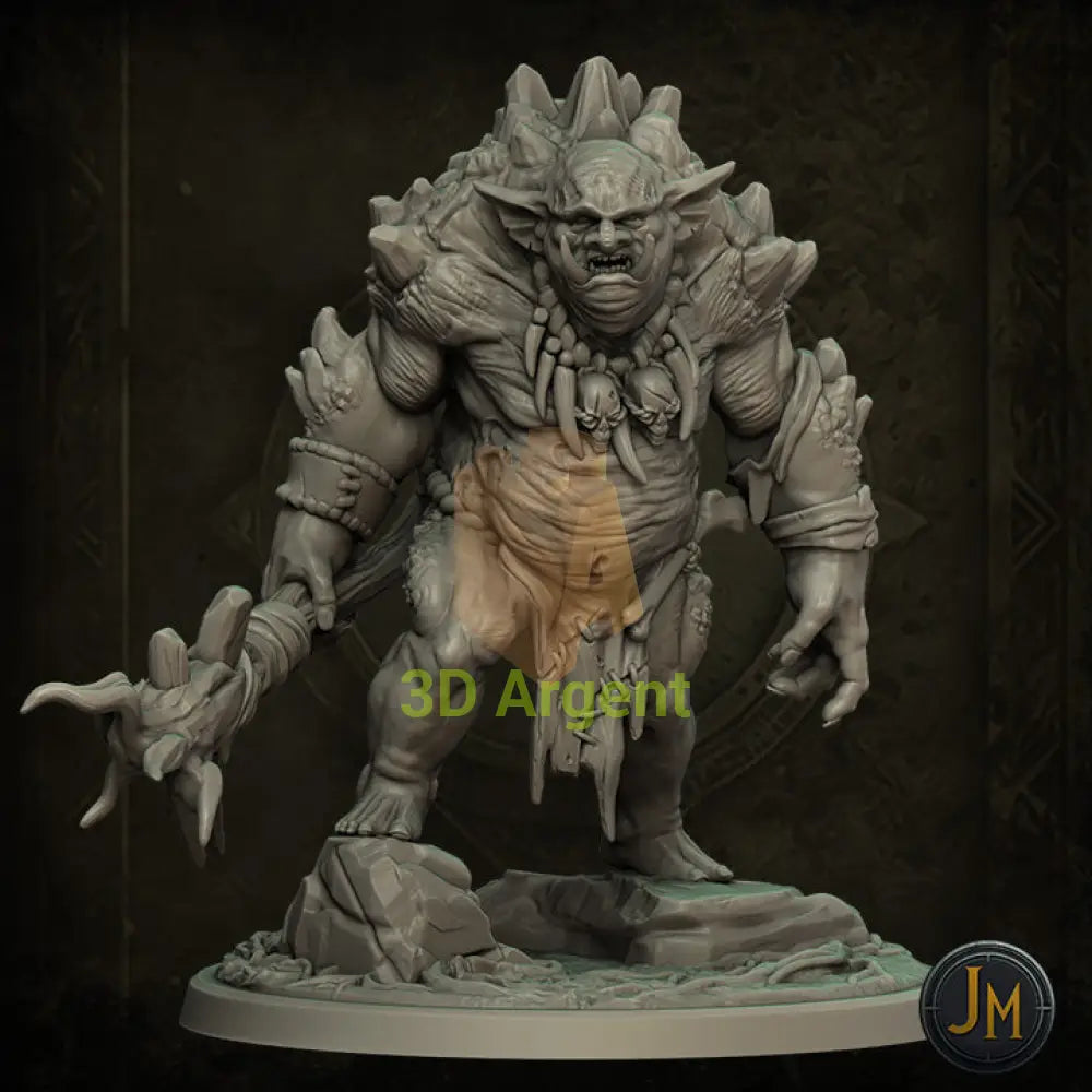 Stone Troll - Dungeons and Dragons (D&D) DragonLance Frostgrave Fantasy 3D Printed Resin Miniatures Toys &