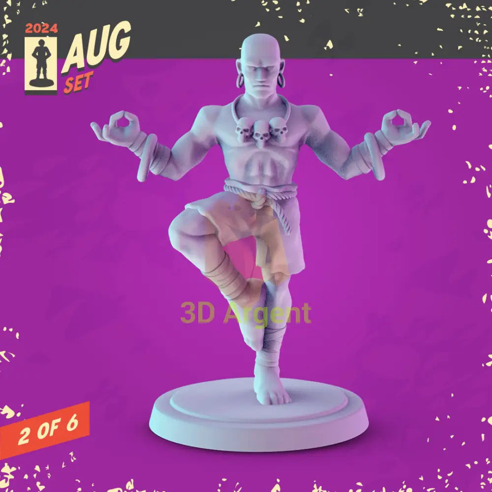 Street Fighter Figures compatible D&D DragonLance Miniatures Pop Minis - 4 Dhalsim - Toys & Games:Wargames &