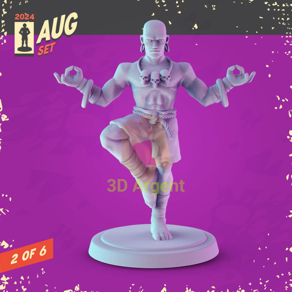 Street Fighter Figures compatible D&D DragonLance Miniatures Pop Minis - 4 Dhalsim - Toys & Games:Wargames &