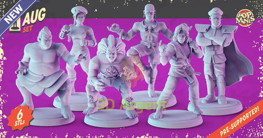 Street Fighter Figures compatible D&D DragonLance Miniatures Pop Minis - All Figures - Toys & Games:Wargames &