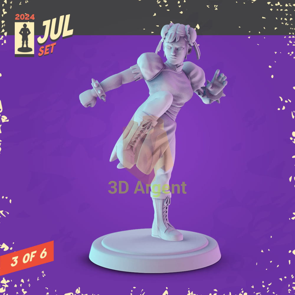 Street Fighter Miniatures – Ryu Chun-Li Guile Sagat Zangief Balrog 32 mm Resin Figures 5 Chun-Li Toys & Games:Wargames