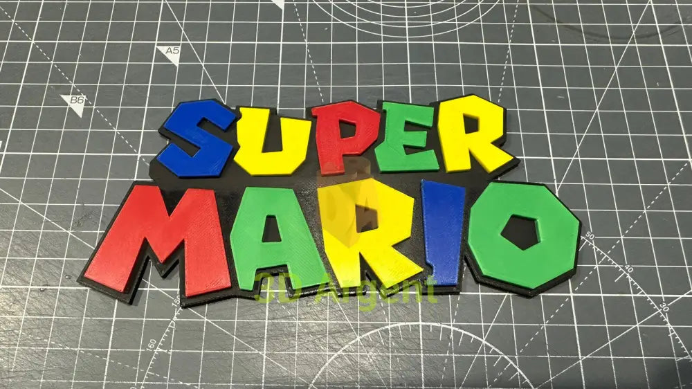 Super Mario - 3D Printed Sign Stand Retro Video Games & Consoles:Video Game Merchandise