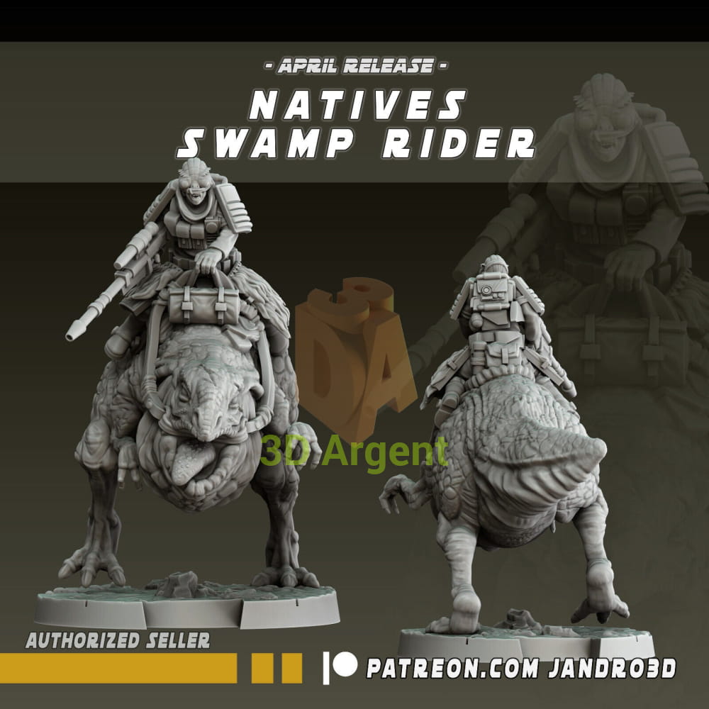 Swamp Raiders and Riders Star Wars Legion compatible 3D Printed Resin Miniatures Swamp Rider 1 Toys & Games:Wargames &