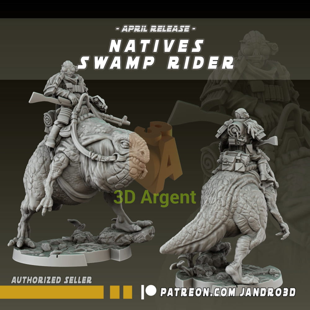 Swamp Raiders and Riders Star Wars Legion compatible 3D Printed Resin Miniatures Swamp Rider 2 Toys & Games:Wargames &