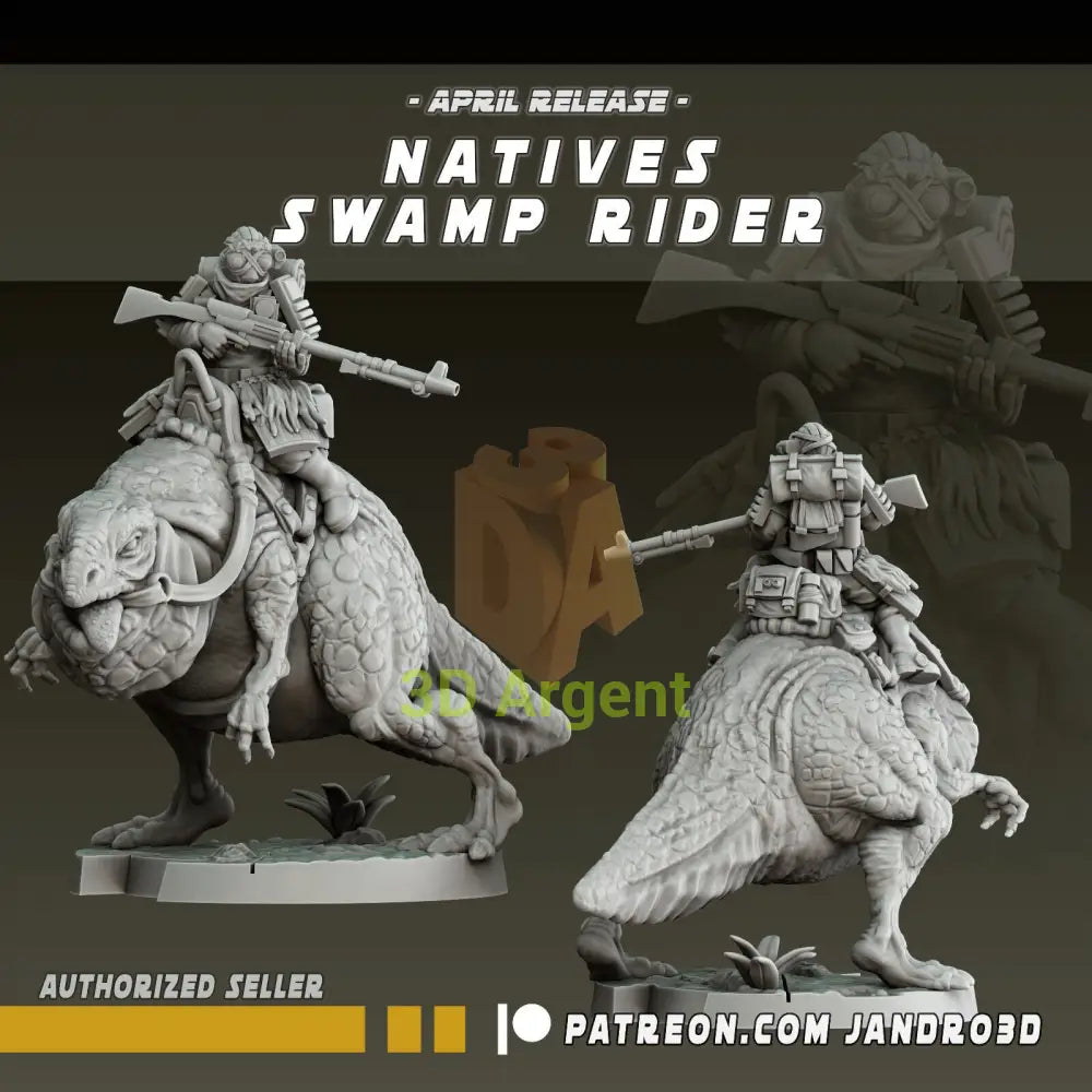 Swamp Raiders and Riders Star Wars Legion compatible 3D Printed Resin Miniatures Swamp Rider 3 Toys & Games:Wargames &