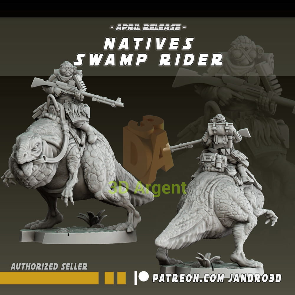 Swamp Raiders and Riders Star Wars Legion compatible 3D Printed Resin Miniatures Swamp Rider 3 Toys & Games:Wargames &