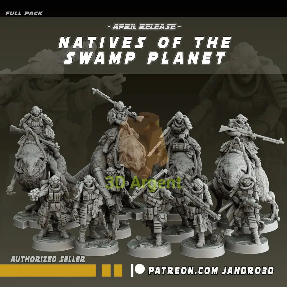 Swamp Raiders and Riders Star Wars Legion compatible 3D Printed Resin Miniatures Toys & Games:Wargames &