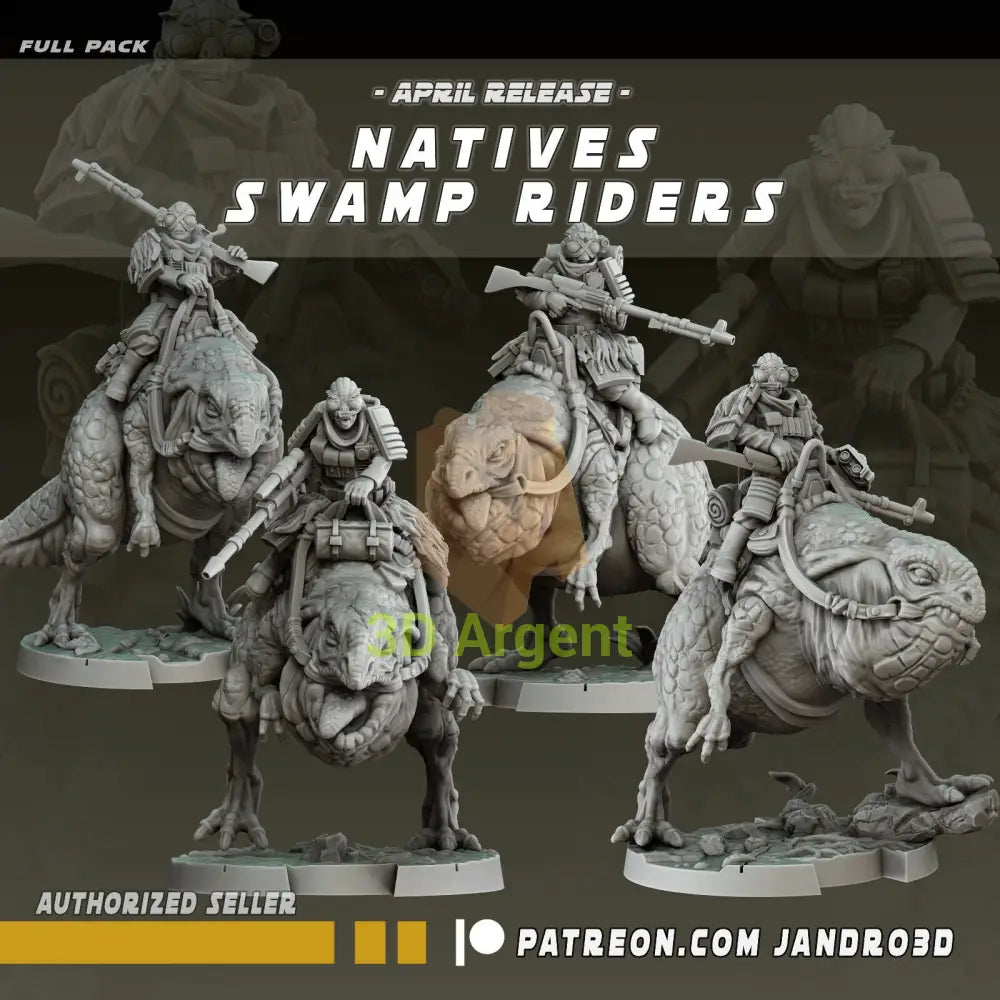 Swamp Raiders and Riders Star Wars Legion compatible 3D Printed Resin Miniatures Toys & Games:Wargames &