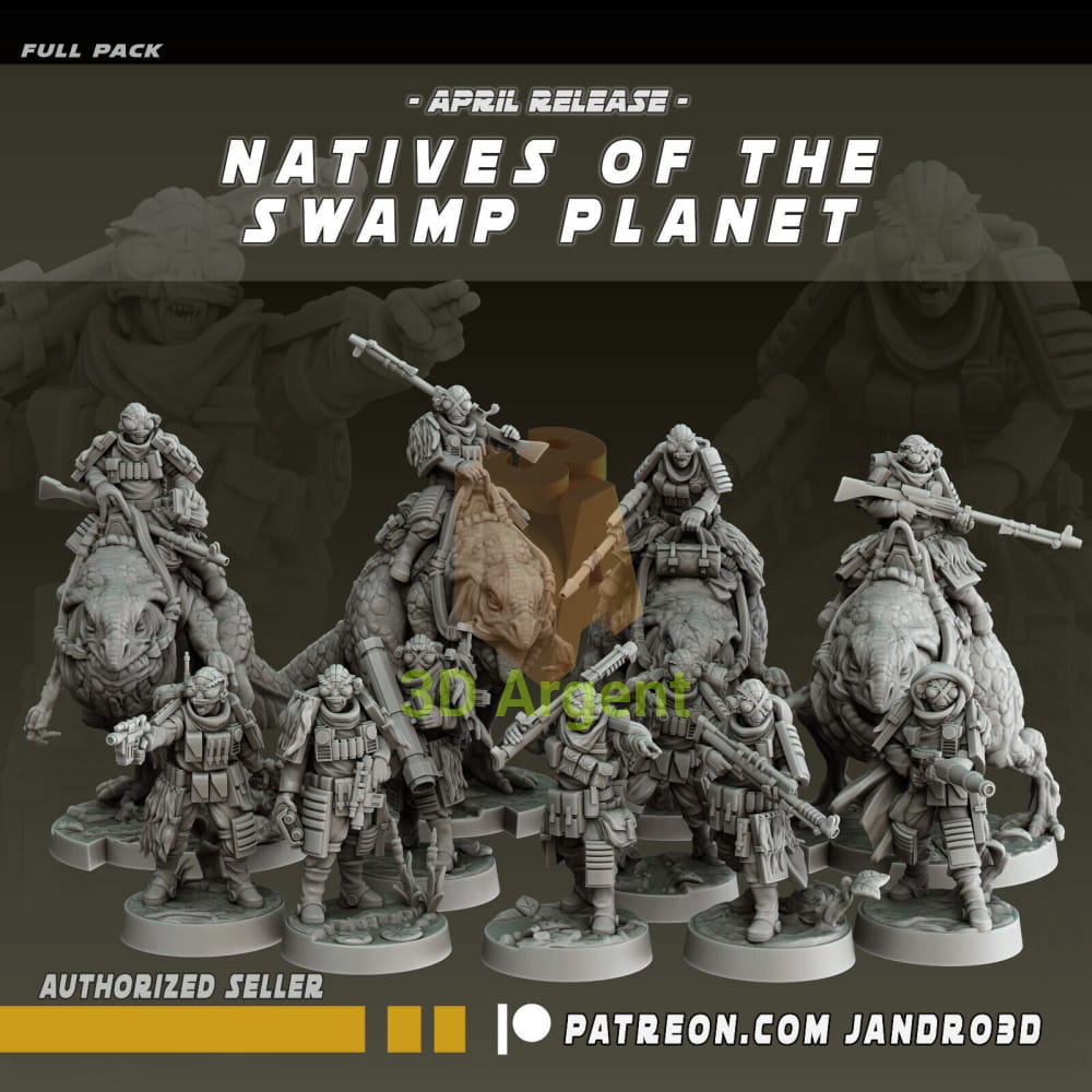 Swamp Raiders and Riders Star Wars Legion compatible 3D Printed Resin Miniatures Toys & Games:Wargames &