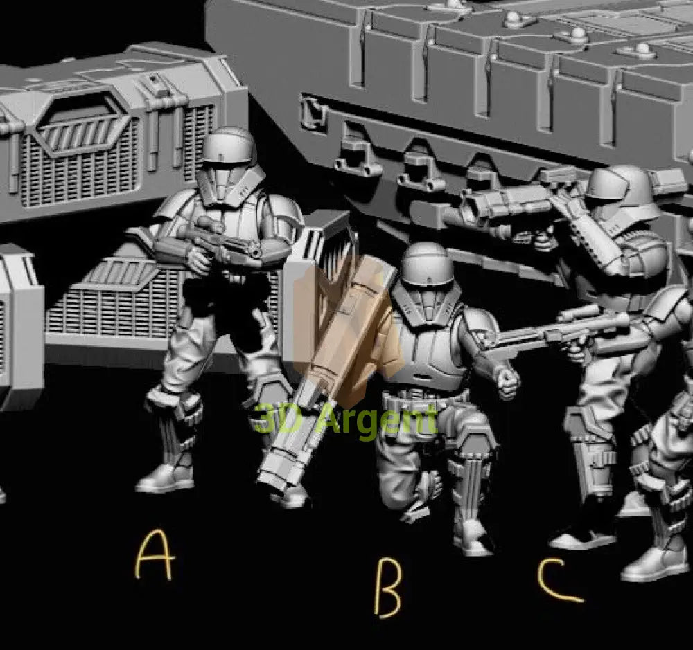 Tank Trooper Modular- Star Wars Legion 3D Printed Resin BlueWolf Miniatures A Toys & Games:Wargames & Role-Playing:Star