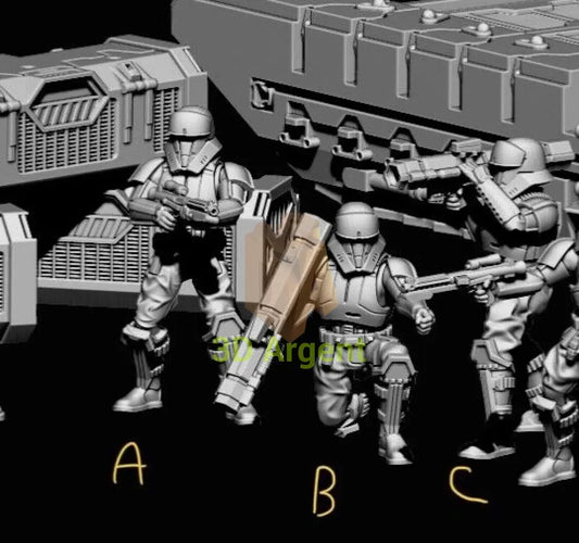Tank Trooper Modular- Star Wars Legion 3D Printed Resin BlueWolf Miniatures A Toys & Games:Wargames & Role-Playing:Star