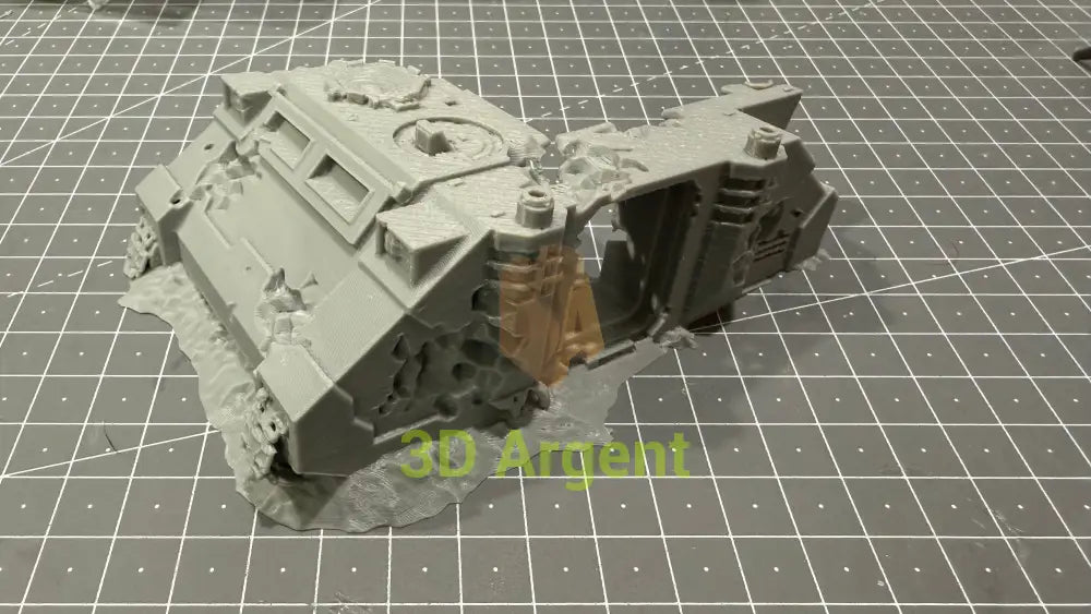 Tank Wreck Terrain 28mm Miniature Scenery compatible Space Wars Toys & Games:Wargames & Role-Playing:Scenery Props &