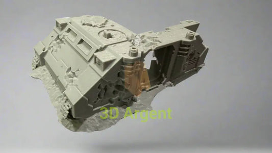 Tank Wreck Terrain 28mm Miniature Scenery compatible Space Wars Toys & Games:Wargames & Role-Playing:Scenery Props &
