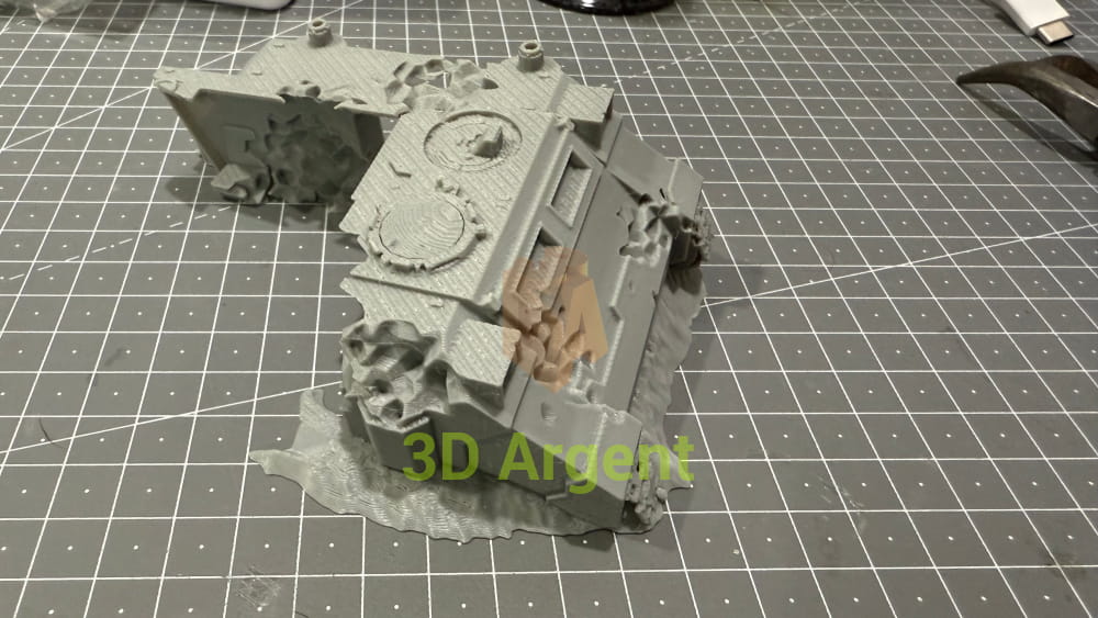 Tank Wreck Terrain 28mm Miniature Scenery compatible Space Wars Toys & Games:Wargames & Role-Playing:Scenery Props &
