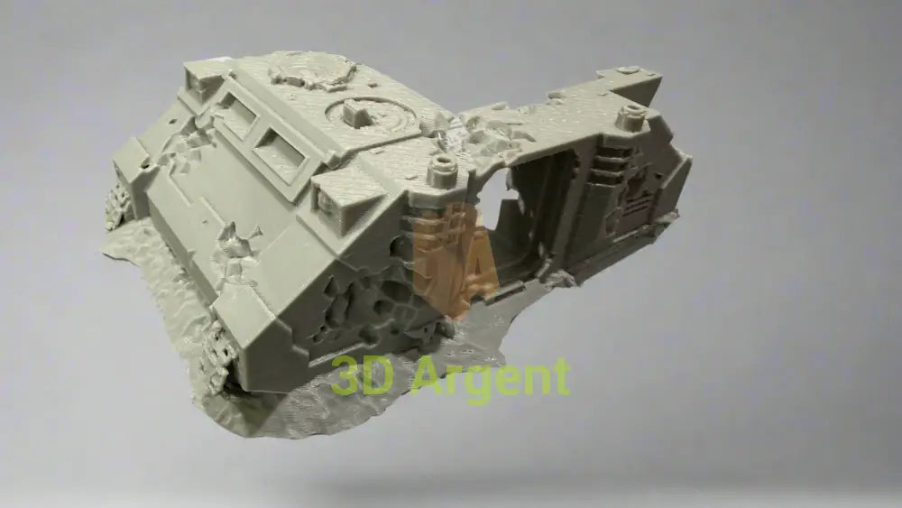 Tank Wreck Terrain 28mm Miniature Scenery compatible Space Wars Toys & Games:Wargames & Role-Playing:Scenery Props &