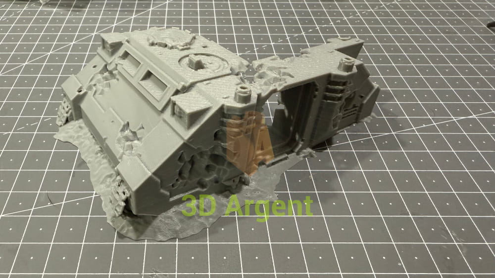 Tank Wreck Terrain 28mm Miniature Scenery compatible Space Wars Toys & Games:Wargames & Role-Playing:Scenery Props &