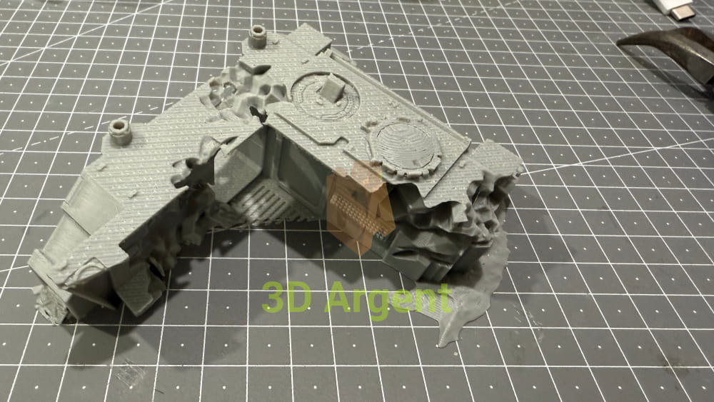 Tank Wreck Terrain 28mm Miniature Scenery compatible Space Wars Toys & Games:Wargames & Role-Playing:Scenery Props &