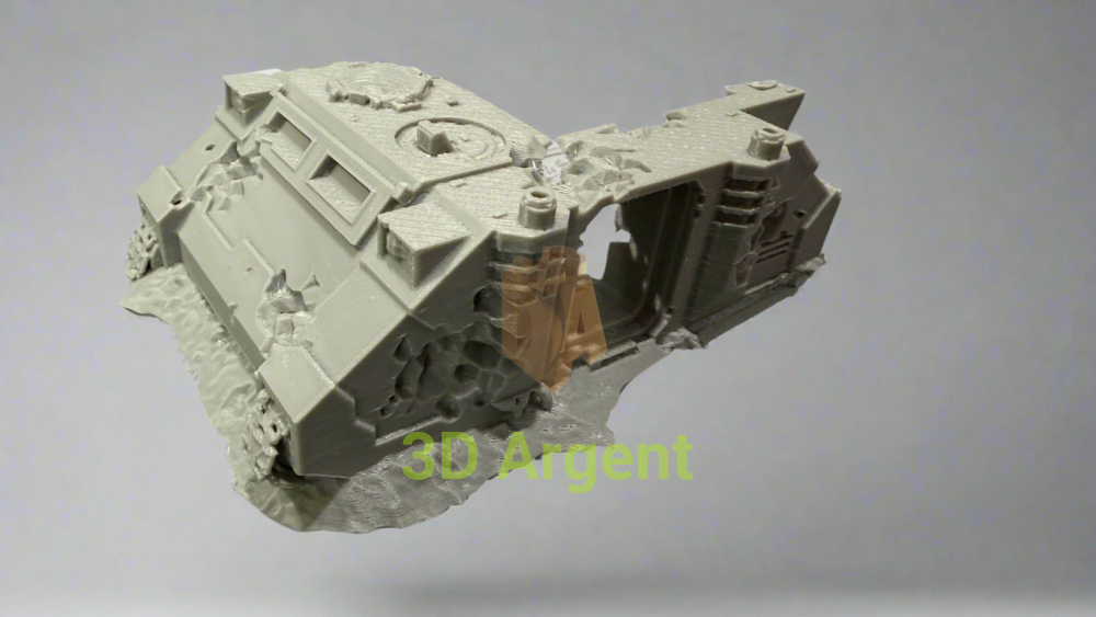 Tank Wreck Terrain 28mm Miniature Scenery compatible Space Wars Toys & Games:Wargames & Role-Playing:Scenery Props &