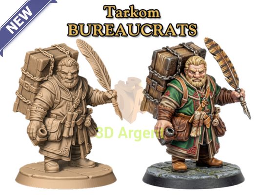Tarkom Bureaucrats – Dwarf Fantasy Resin Miniature Dwarves Kingdom - Resin Miniature