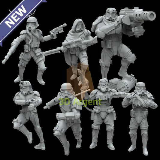 Task Force 99 Scar Squadron 7x Star Wars Legion compatible 3D Printed Resin Miniatures Toys & Games:Wargames &