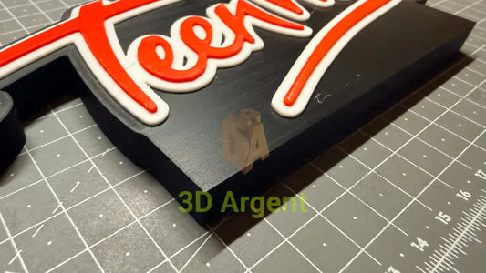 Teen Wolf Logo Sign Stand 3D Printed Multi Colour Retro TV Display Decor - Video Games & Consoles:Video Game Merchandise