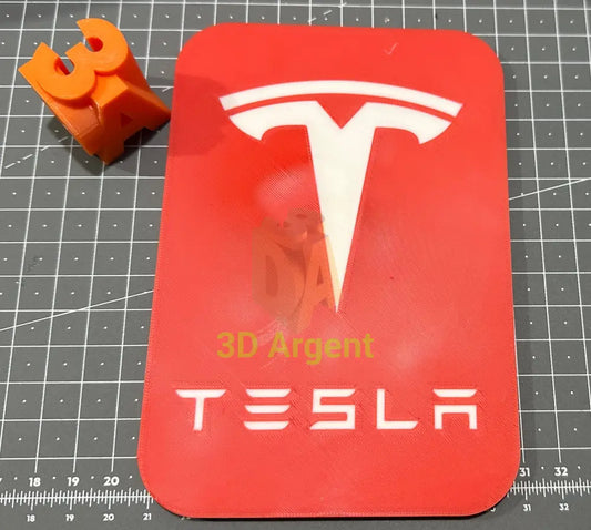 Tesla Logo Sign - 3D Printed Sign Video Games & Consoles:Video Game Merchandise